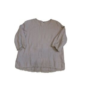 Kleen Breezy Loose Weebe Tunic Light Gray 3/4 Sleeves‎ Size Large
